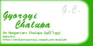 gyorgyi chalupa business card